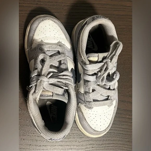 Nike Kids Gray and Cream Sneakers - Picture 3 of 4